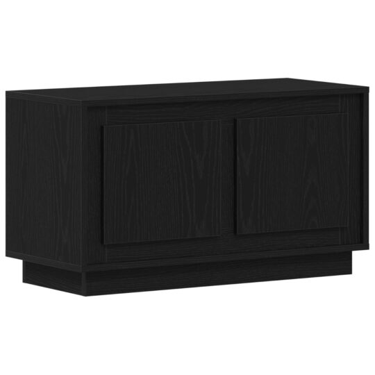 Alternative view of Cabinet TV Stejar negru 80 x 35 x 45 cm Lemn compozit