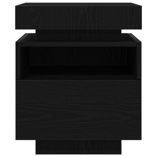 862186 7 Noptieră cu sertar Stejar negru 40 x 39 x 48.5 cm Lemn compozit 862186 7