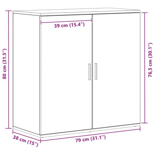 862267 6 Bufet Lemn vechi 79 x 38 x 80 cm Lemn compozit 862267 6