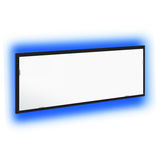 Alternative view of Oglindă de baie cu LED Pe perete Stejar negru 100 x 8.5 x 37 cm