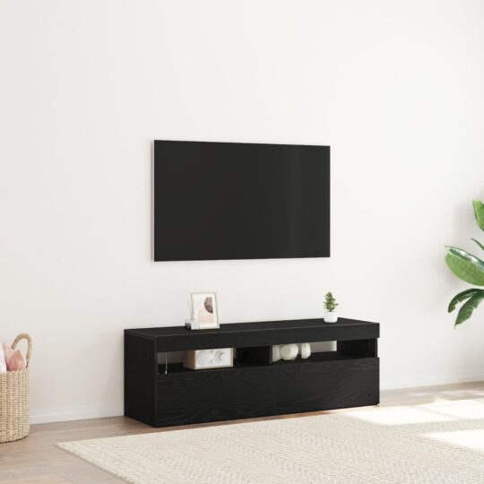 Cabinet TV Negru 120 x 35 x 40 cm Lemn compozit
