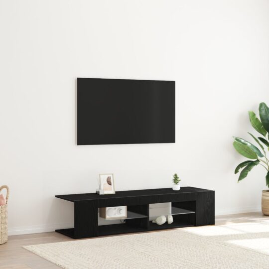Cabinet TV Negru 135 x 39 x 30 cm Lemn compozit