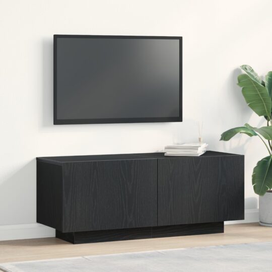 Cabinet TV Negru 100 x 35 x 40 cm Lemn compozit