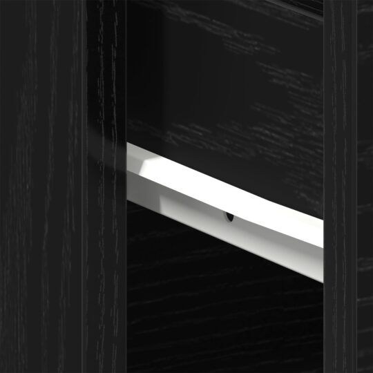 862575 11 Dulap de noapte cu sertar 2 pcs Stejar Negru 40 x 30 x 39 cm 862575 11