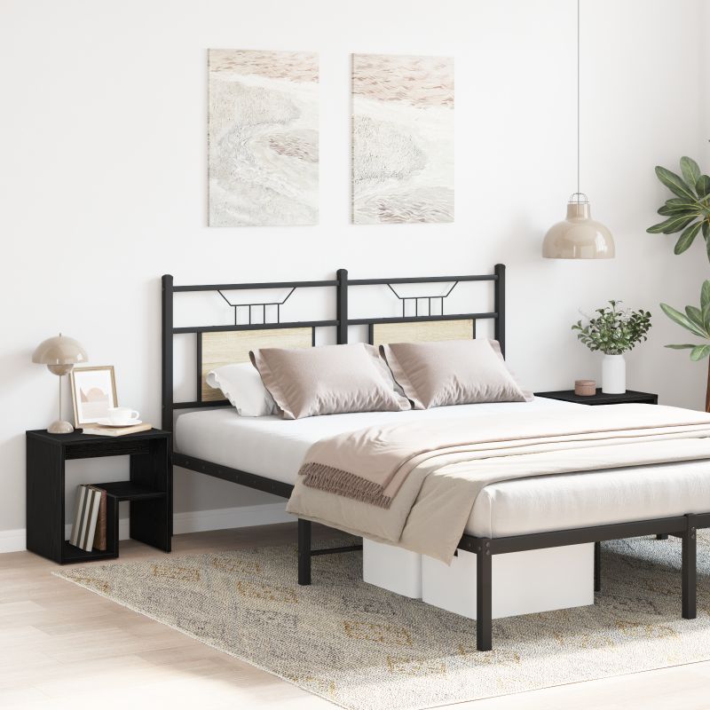 862616 4 Dulap de noapte 2 pcs Stejar negru 40 x 30 x 40 cm Dulap de noapte 2 pcs Stejar negru 40 x 30 x 40 cm - imagine 4