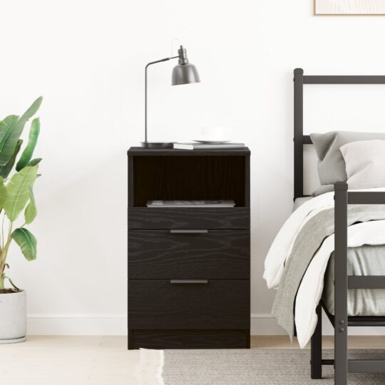 Dulap de noapte Stejar negru 40 x 35 x 65 cm Lemn compozit