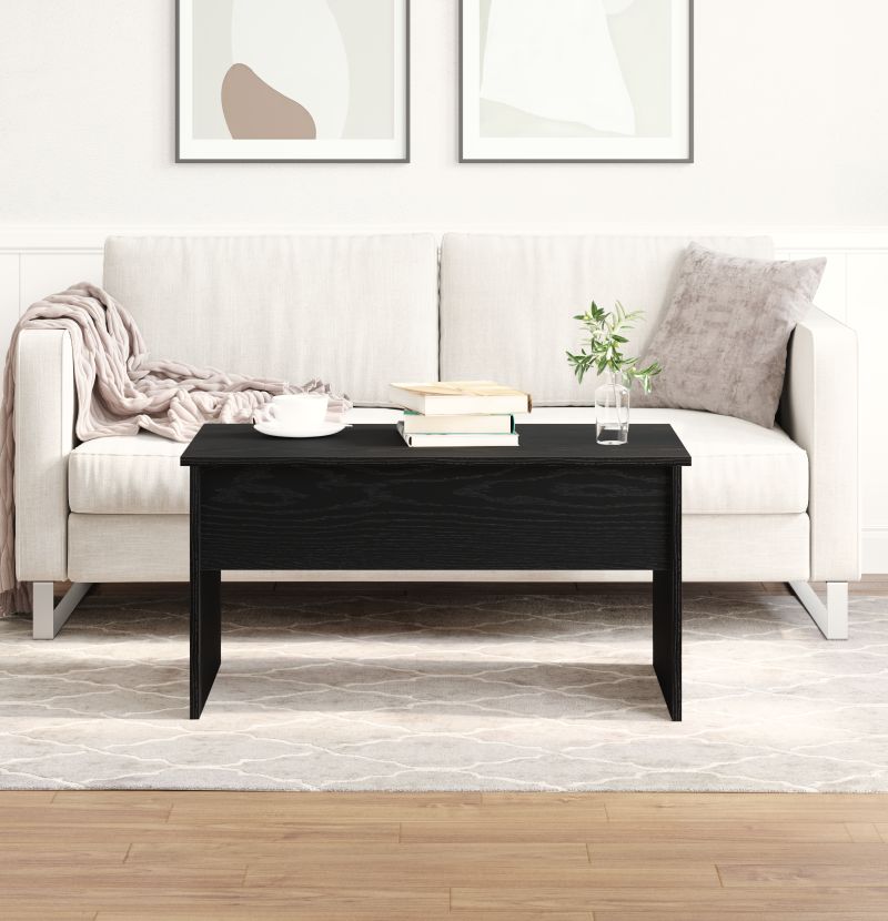 862766 1 Masă de cafea Stejar Negru 80 x 50.5 x 41.5 cm Lemn compozit Masă de cafea Stejar Negru 80 x 50.5 x 41.5 cm Lemn compozit