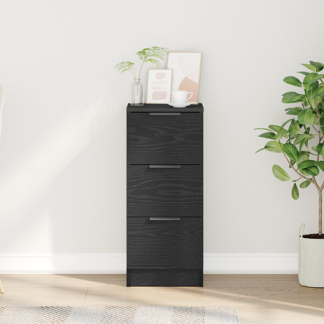 862774 4 Dulap lateral din stejar negru Stejar negru 30 x 30 x 70 cm Dulap lateral din stejar negru Stejar negru 30 x 30 x 70 cm - imagine 4