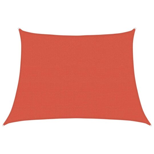 Alternative view of Pânză parasolar, teracotă, trapez, 4/5x3 m, HDPE, 160 g/m²