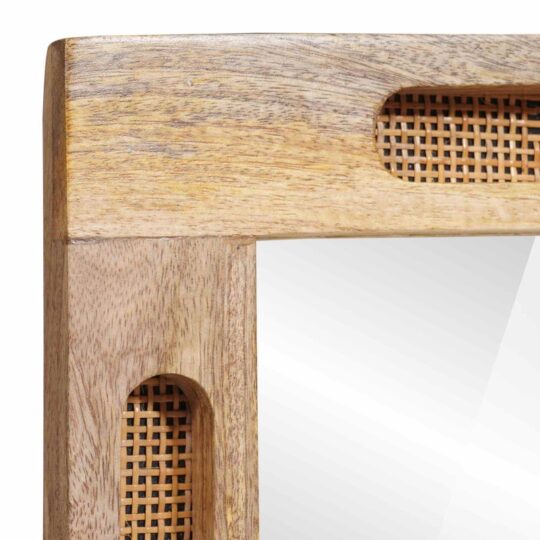 3310060 7 Seturi de baie cu depozitare cu ușă natural Lemn de mango solid 3310060 7