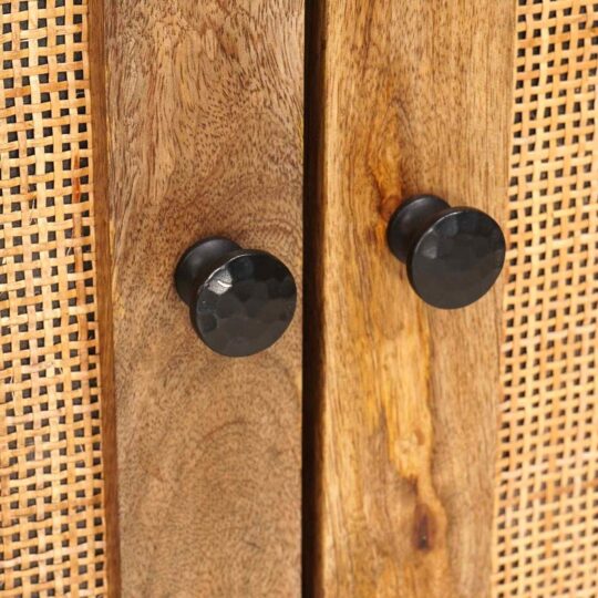 3310060 8 Seturi de baie cu depozitare cu ușă natural Lemn de mango solid 3310060 8