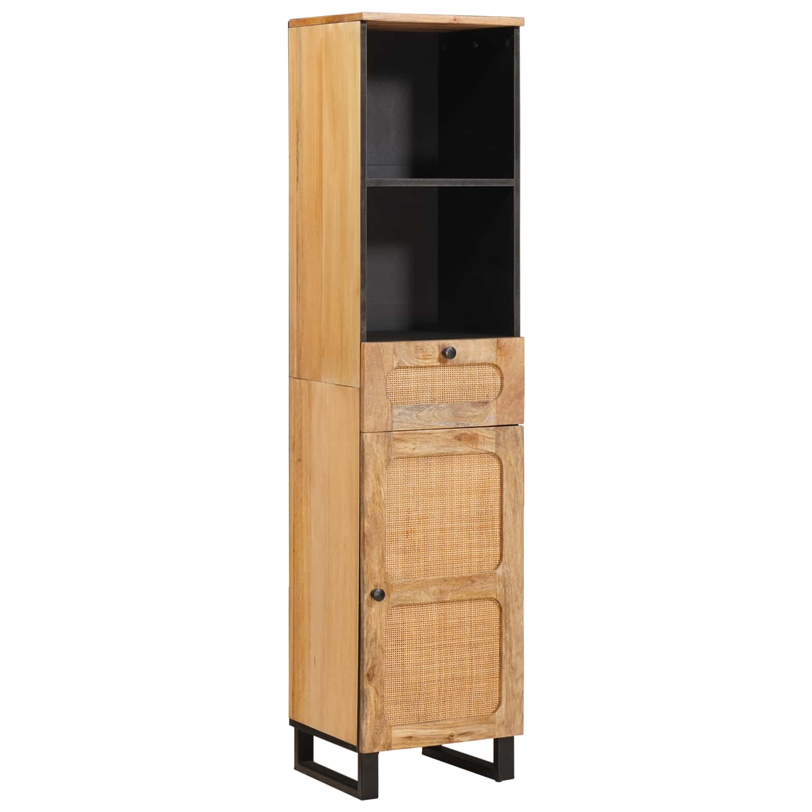 3310062 3 Seturi de baie cu sertar cu raft natural Lemn de mango solid Seturi de baie cu sertar cu raft natural Lemn de mango solid - imagine 3