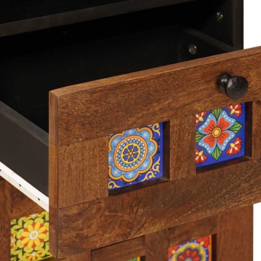 3310091 10 Set de mobilier pentru baie 3 pcs castan Lemn de mango solid 3310091 10