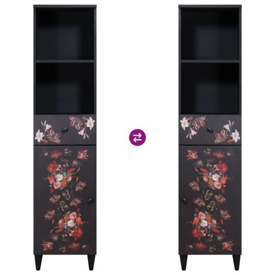 3310142 13 Set dulap baie cu sertar Pe perete 3 pcs Lemn de mango solid 3310142 13