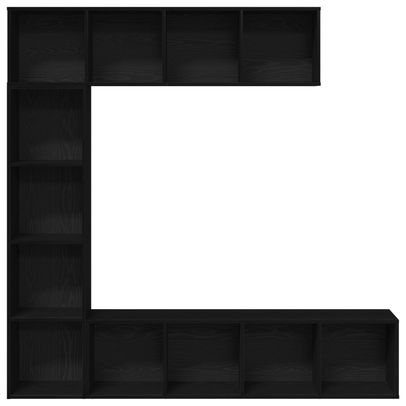 Dulap pentru cărți 3 pcs Stejar Negru 36 x 30 x 143 cm - imagine 4