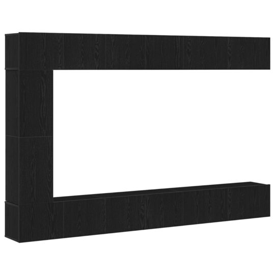 Alternative view of Set comodă TV Pe perete 9 pcs Stejar negru 30.5 x 30 x 110 cm