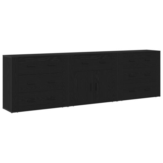 Alternative view of Sideboard cu sertar Stejar Negru 240 x 33 x 70 cm Lemn compozit