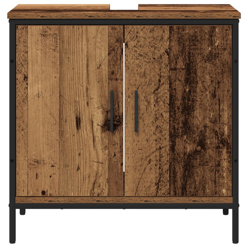 3334322 8 Set de mobilier pentru baie cu ușă 2 pcs Maro 60 x 30 x 60 cm Set de mobilier pentru baie cu ușă 2 pcs Maro 60 x 30 x 60 cm - imagine 8