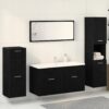 3334363 1 Set de Mobilă pentru Baie 4 pcs Stejar Negru 30 x 30 x 130 cm 3334363 1