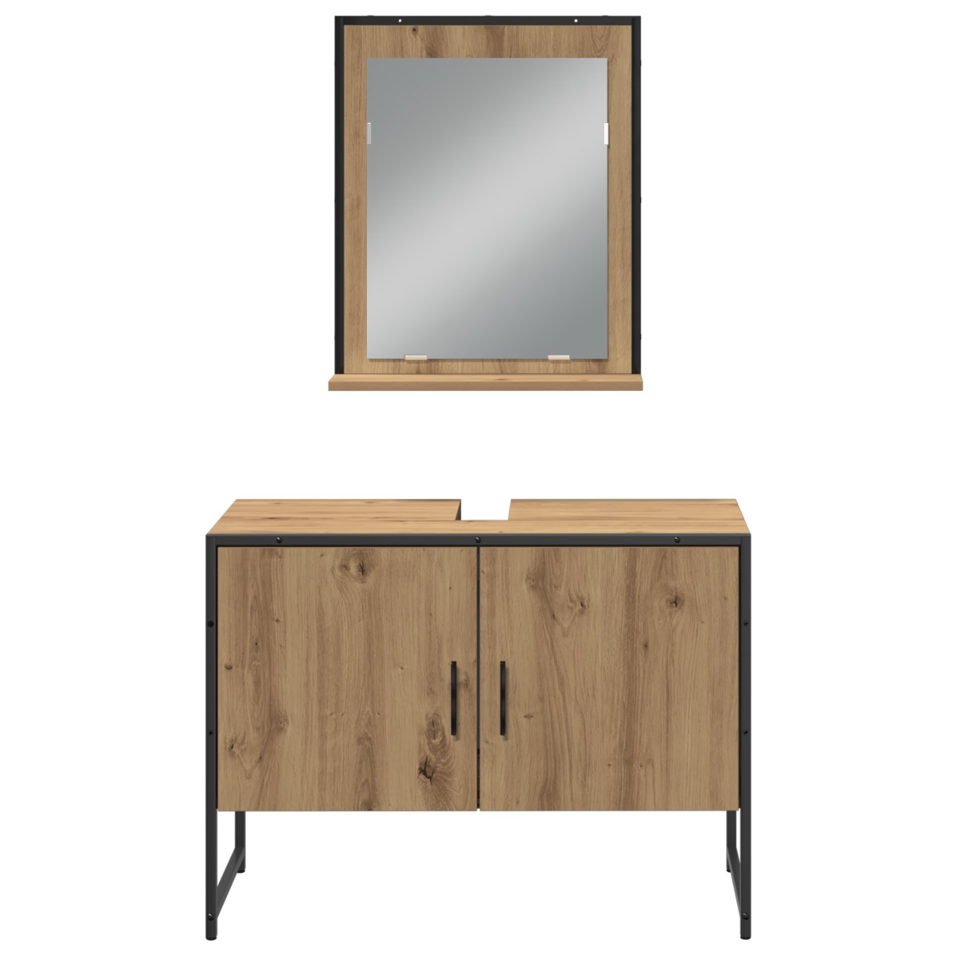 3334375 8 Set de mobilier pentru baie 3 pcs Maro 33 x 33 x 102.5 cm Set de mobilier pentru baie 3 pcs Maro 33 x 33 x 102.5 cm - imagine 8