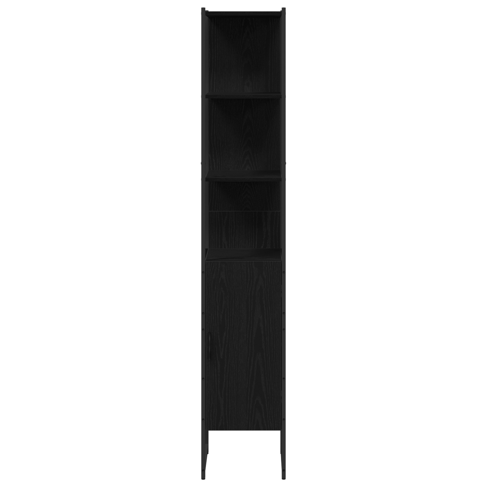 3334408 8 Set de mobilier pentru baie cu raft cu ușă 4 pcs Stejar negru Set de mobilier pentru baie cu raft cu ușă 4 pcs Stejar negru - imagine 8