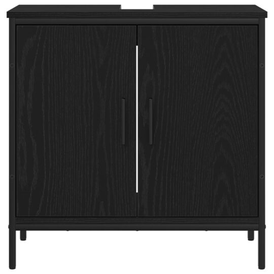 3334414 10 Set de mobilier pentru baie 4 pcs Negru 33 x 33 x 185.5 cm 3334414 10