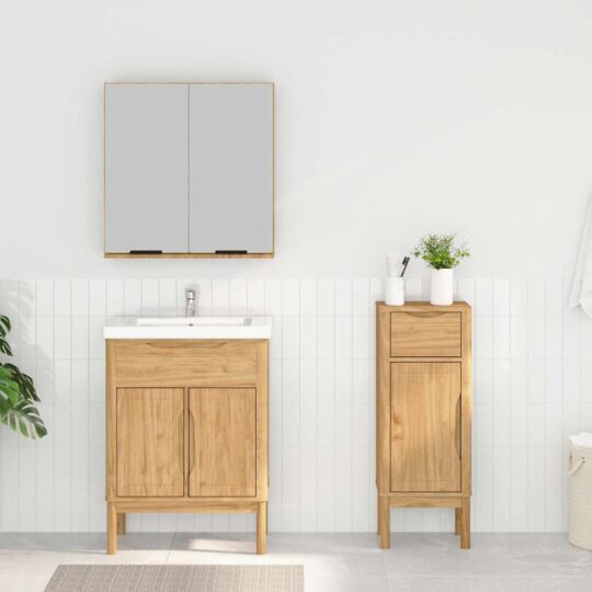 3385879 4 Set de mobilier pentru baie cu sertar 2 pcs Maroniu cerat 3385879 4