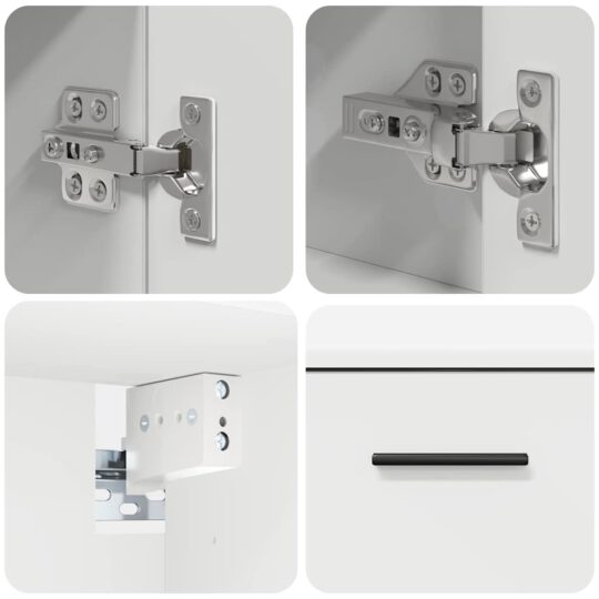 3393013 8 Set de mobilier pentru baie cu raft 2 pcs Alb 76.5 x 35 x 64 cm 3393013 8