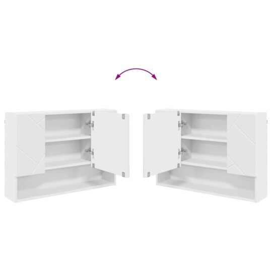 3393013 9 Set de mobilier pentru baie cu raft 2 pcs Alb 76.5 x 35 x 64 cm 3393013 9