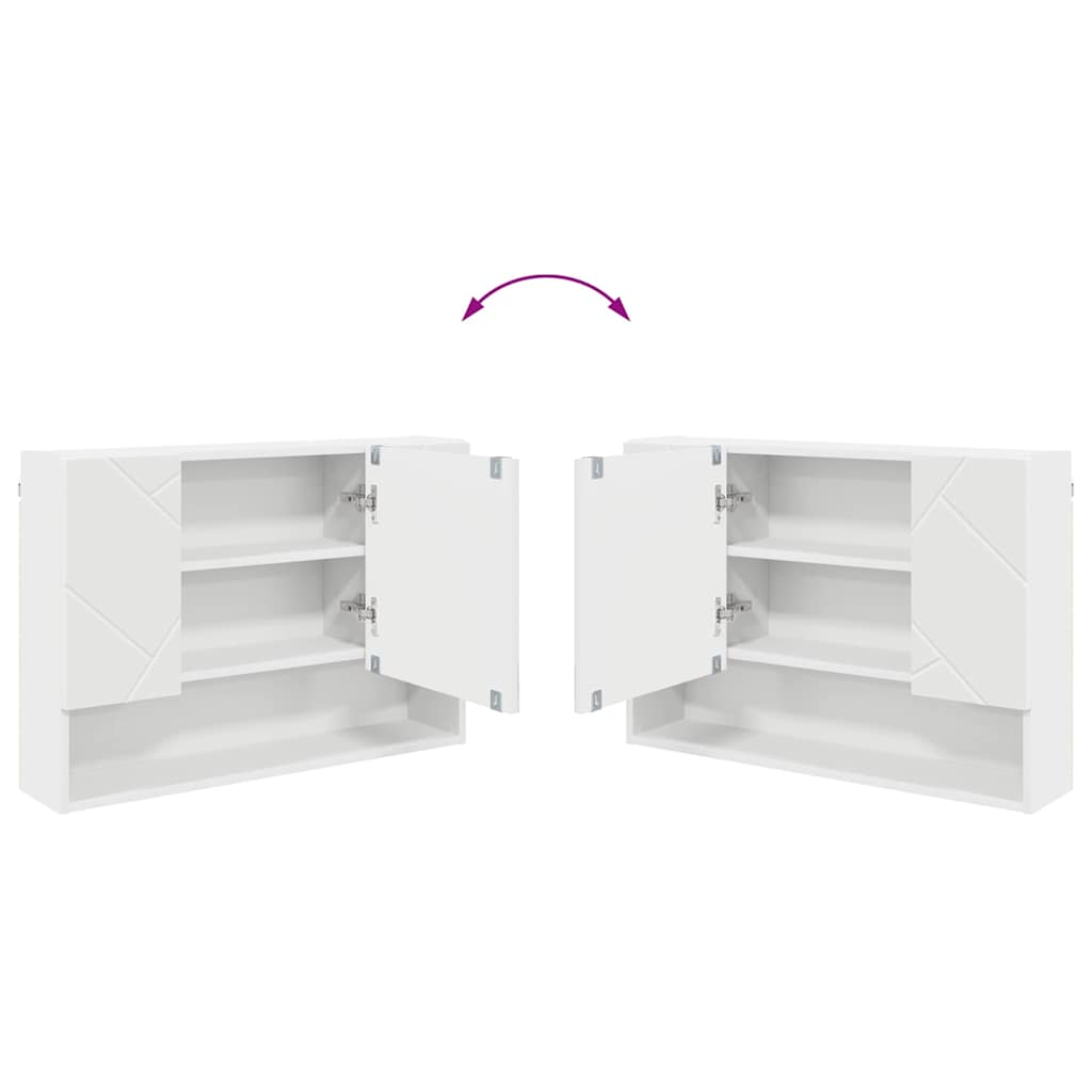 3393013 9 Set de mobilier pentru baie cu raft 2 pcs Alb 76.5 x 35 x 64 cm Set de mobilier pentru baie cu raft 2 pcs Alb 76.5 x 35 x 64 cm - imagine 9