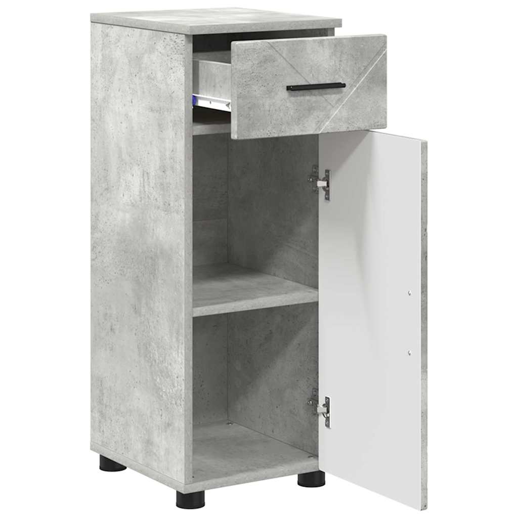 3393036 7 Set de mobilier pentru baie 3 pcs Gri beton 76.5 x 35 x 64 cm Set de mobilier pentru baie 3 pcs Gri beton 76.5 x 35 x 64 cm - imagine 7