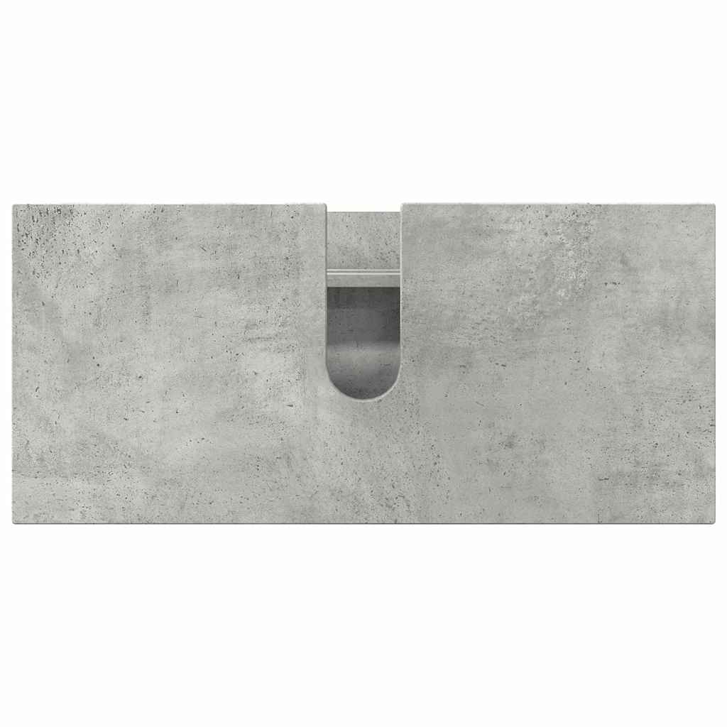 3393036 8 Set de mobilier pentru baie 3 pcs Gri beton 76.5 x 35 x 64 cm Set de mobilier pentru baie 3 pcs Gri beton 76.5 x 35 x 64 cm - imagine 8