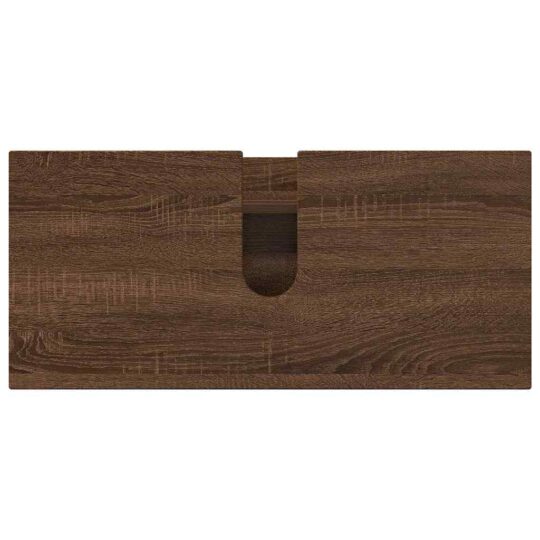 3393040 8 Set de mobilier pentru baie 3 pcs Stejar brun 76.5 x 35 x 64 cm 3393040 8