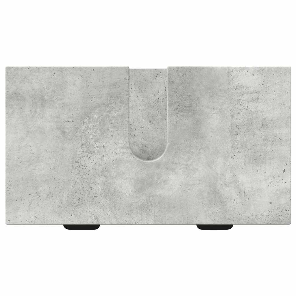 Set de mobilier pentru baie cu sertar Pe perete Gri din beton - imagine 9