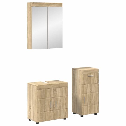 Set de mobilier pentru baie TULUM Stejar Sonoma Lemn compozit