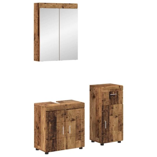 Set de mobilier pentru baie TULUM Lemn vechi Lemn compozit