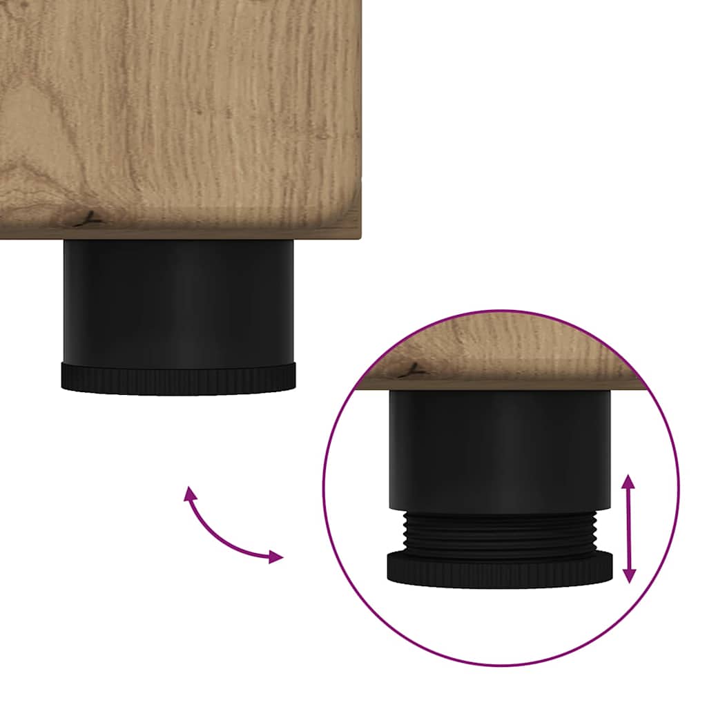 Set de mobilier pentru baie cu sertar TULUM Stejar Artizanal - imagine 5