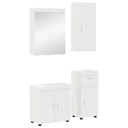 Set de mobilier pentru baie cu sertar TULUM Alb Lemn compozit