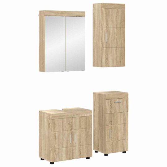 Set de mobilier pentru baie TULUM Stejar Sonoma Lemn compozit