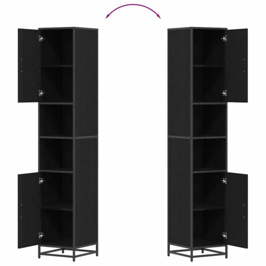 3402362 13 Set de mobilier pentru baie 3 pcs Stejar negru 65 x 33 x 60 cm 3402362 13