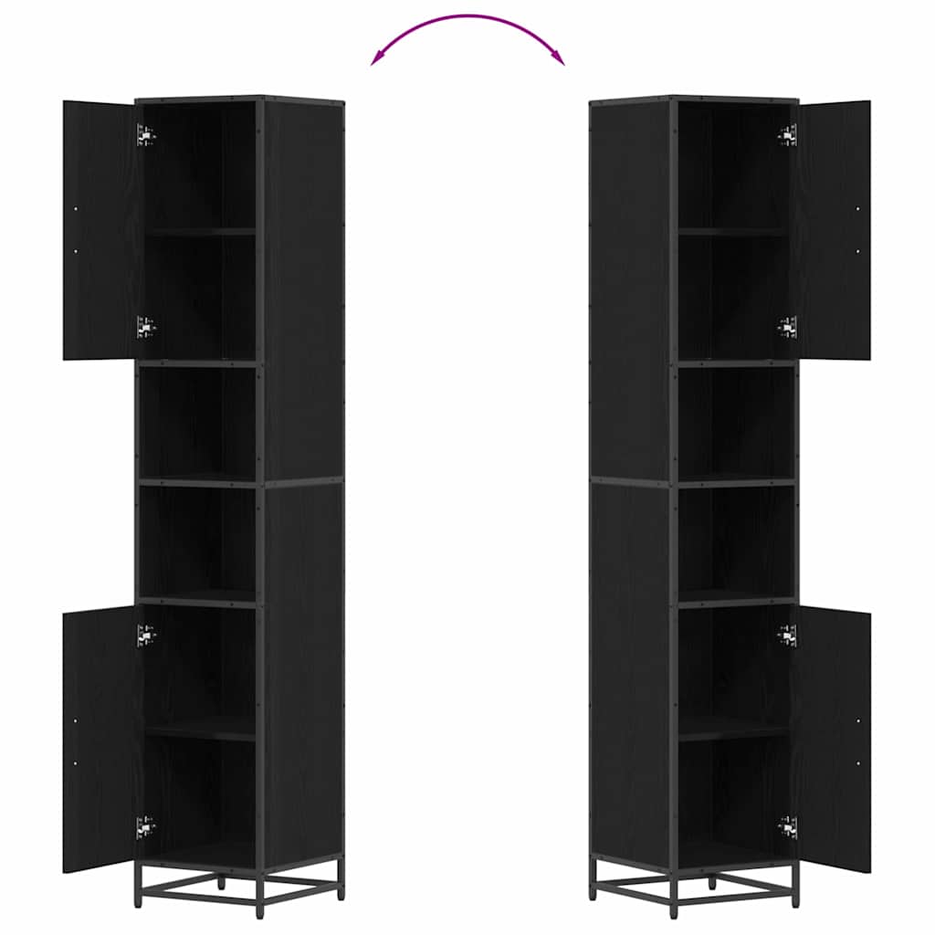 3402514 13 Set de mobilier pentru baie 4 pcs Stejar negru 65 x 33 x 60 cm Set de mobilier pentru baie 4 pcs Stejar negru 65 x 33 x 60 cm - imagine 13