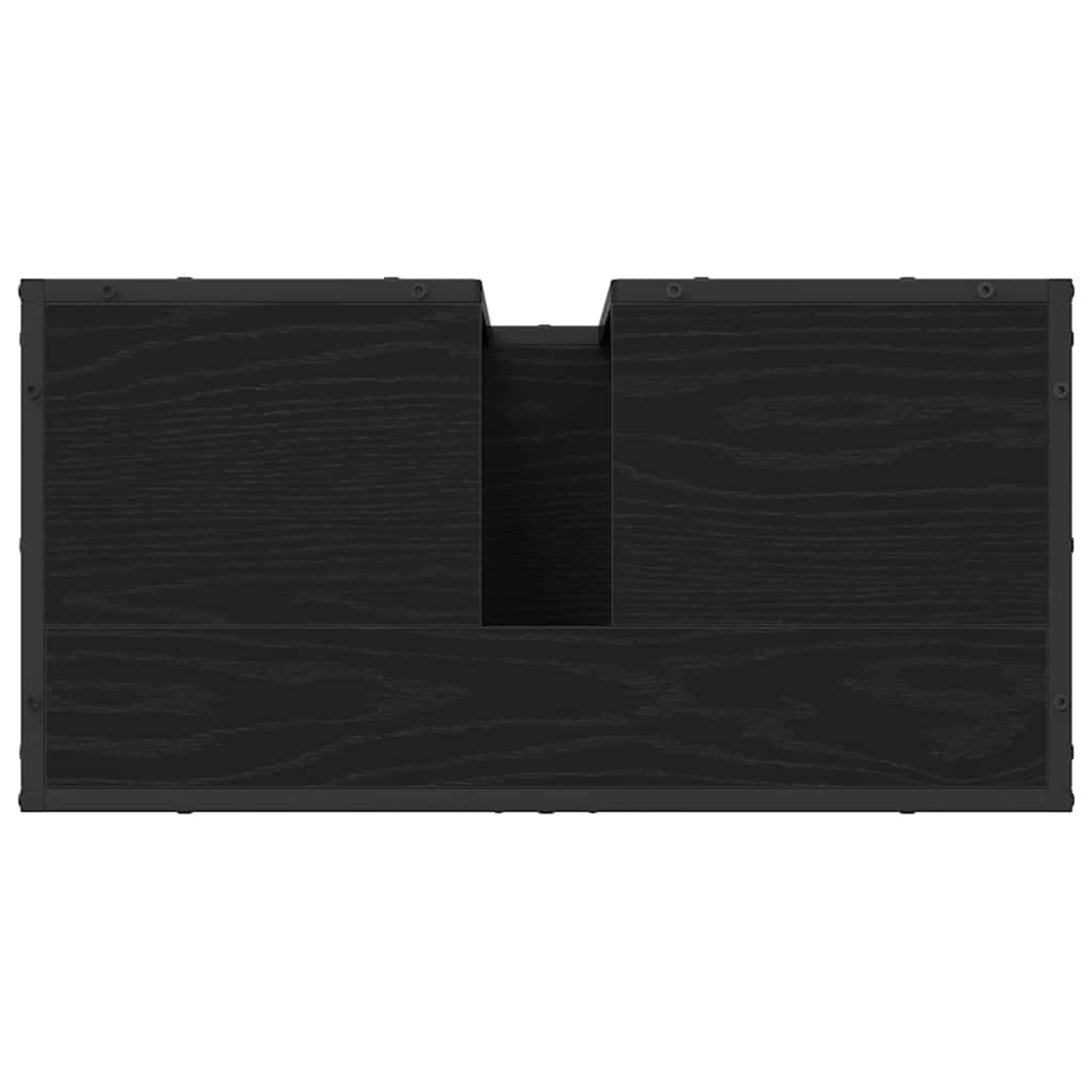 3402520 10 Set de mobilier pentru baie 3 pcs Stejar Negru Lemn compozit Set de mobilier pentru baie 3 pcs Stejar Negru Lemn compozit - imagine 10