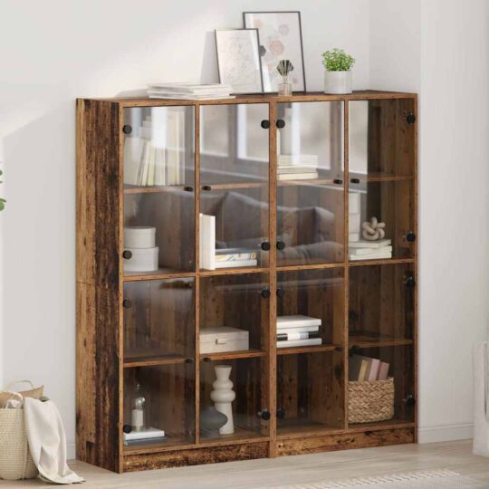 Bufet 2 pcs Lemn Vechi 136 x 37 x 142 cm Lemn compozit