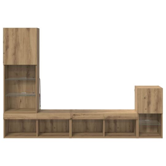 3402948 10 Unități pentru Pereți de TV Stejar Artizanal Lemn compozit 3402948 10