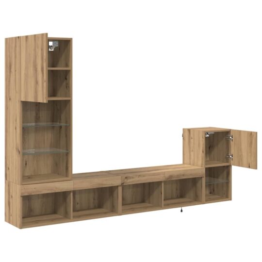 3402948 9 Unități pentru Pereți de TV Stejar Artizanal Lemn compozit 3402948 9