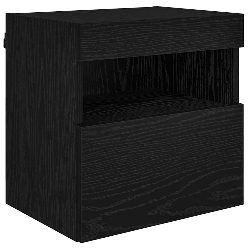 3402982 8 Unități TV de perete cu LED 5 pcs Stejar Negru Unități TV de perete cu LED 5 pcs Stejar Negru - imagine 8