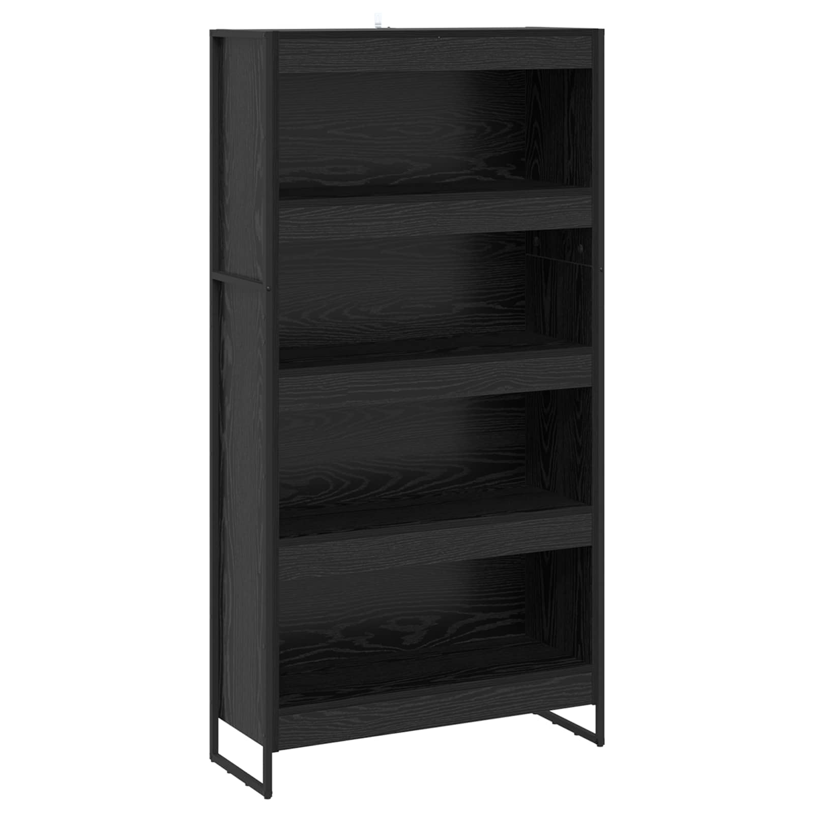 Dulap pentru cărți 2 pcs Stejar Negru 80 x 30 x 155 cm - imagine 2