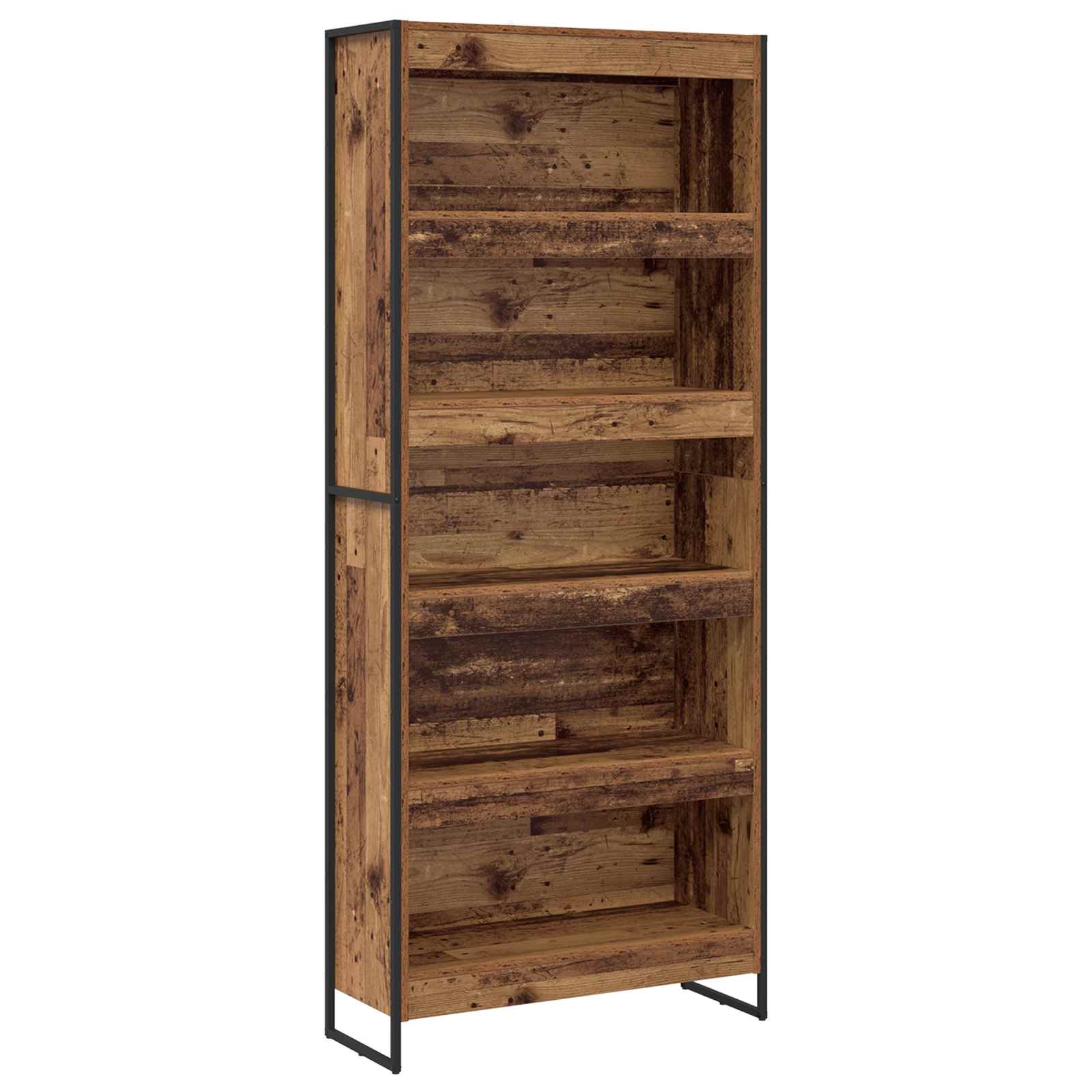 Dulap pentru cărți 2 pcs Lemn Vechi 80 x 30 x 155 cm - imagine 2