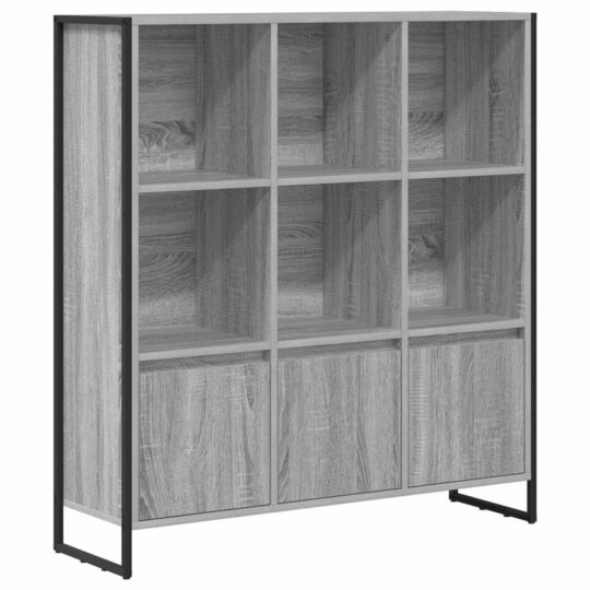 Alternative view of Dulap pentru cărți 2 pcs Gri Sonoma 99,5 x 30 x 108,5 cm