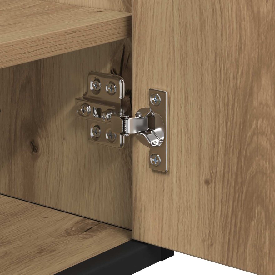 Set de mobilier pentru baie Stejar Artizanal Lemn compozit - imagine 12